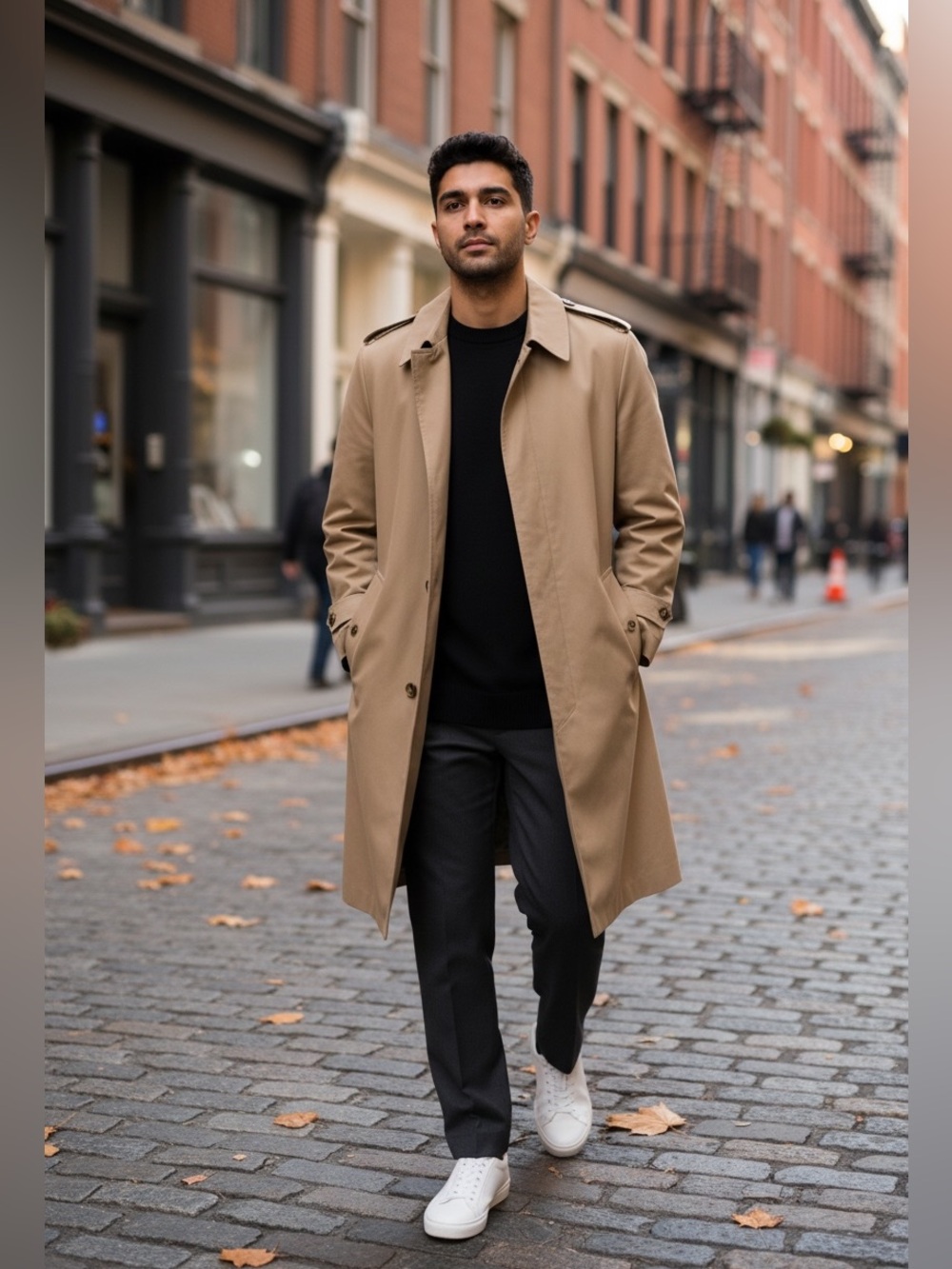 London Fog Men's Tan Trench All SeasonCoat with removable Thisunlate lining